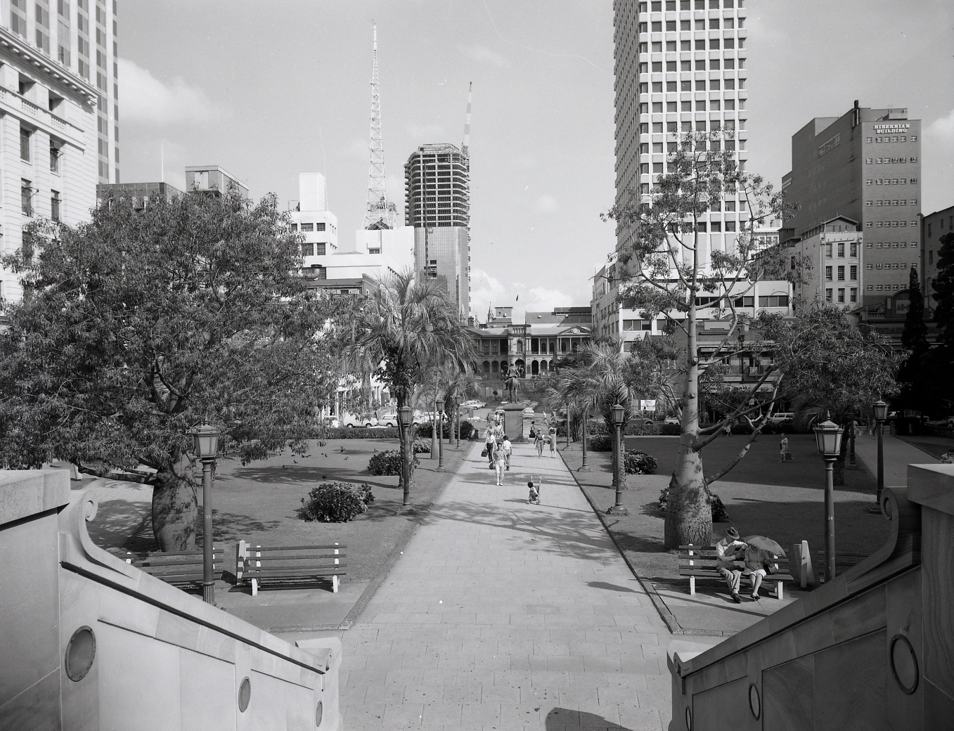 Anzac Square from Ann Street - 1976