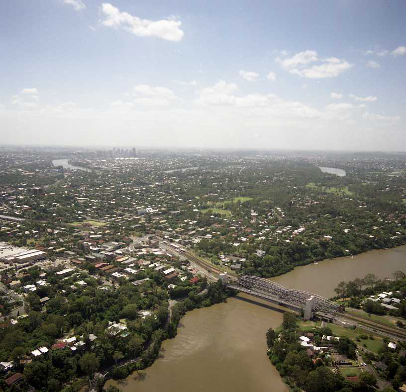 Aerial View of Walter Taylor Bridge - Indooroopilly - 1995