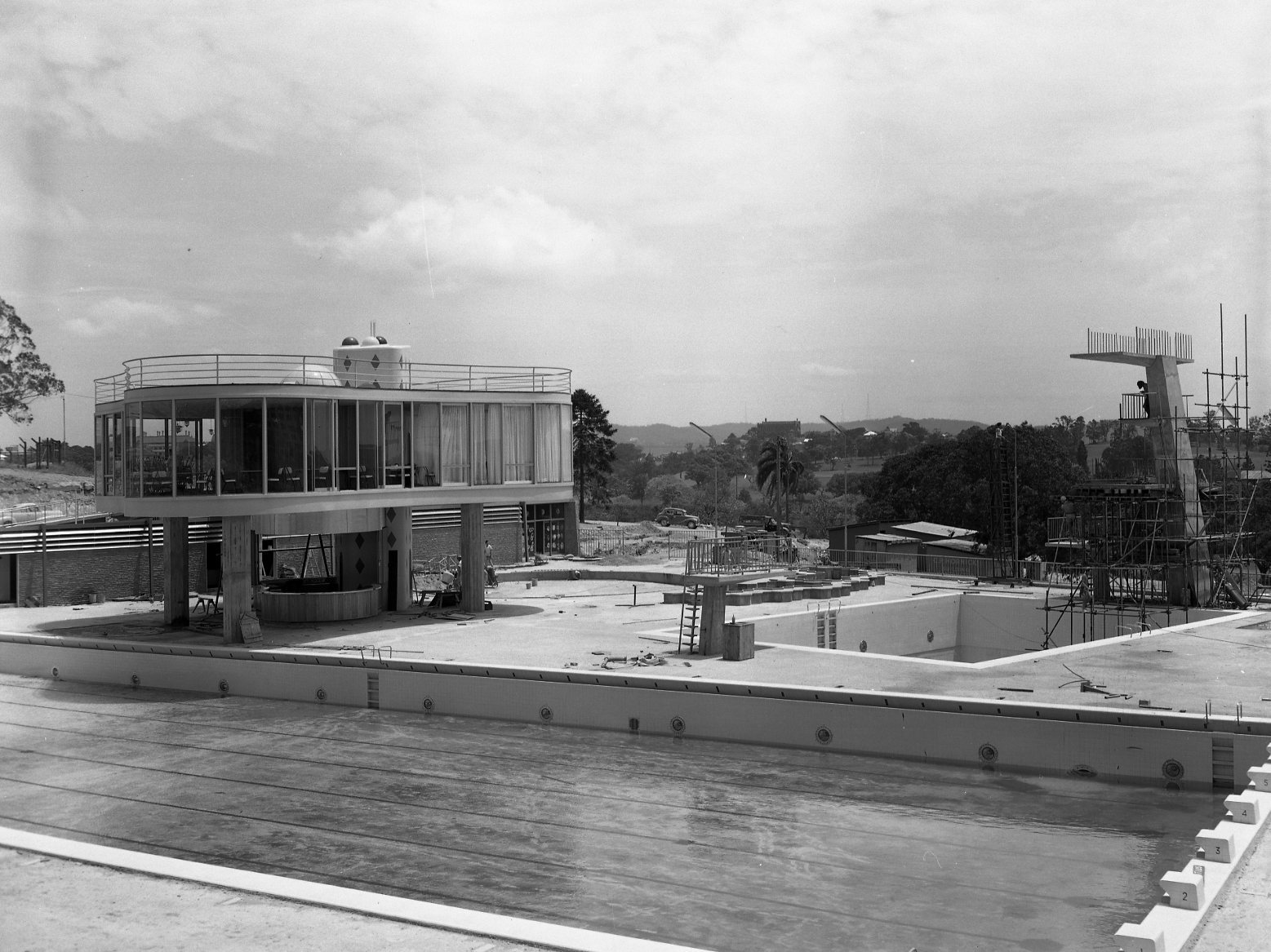 Centenary Swimming Pool under Construction.
