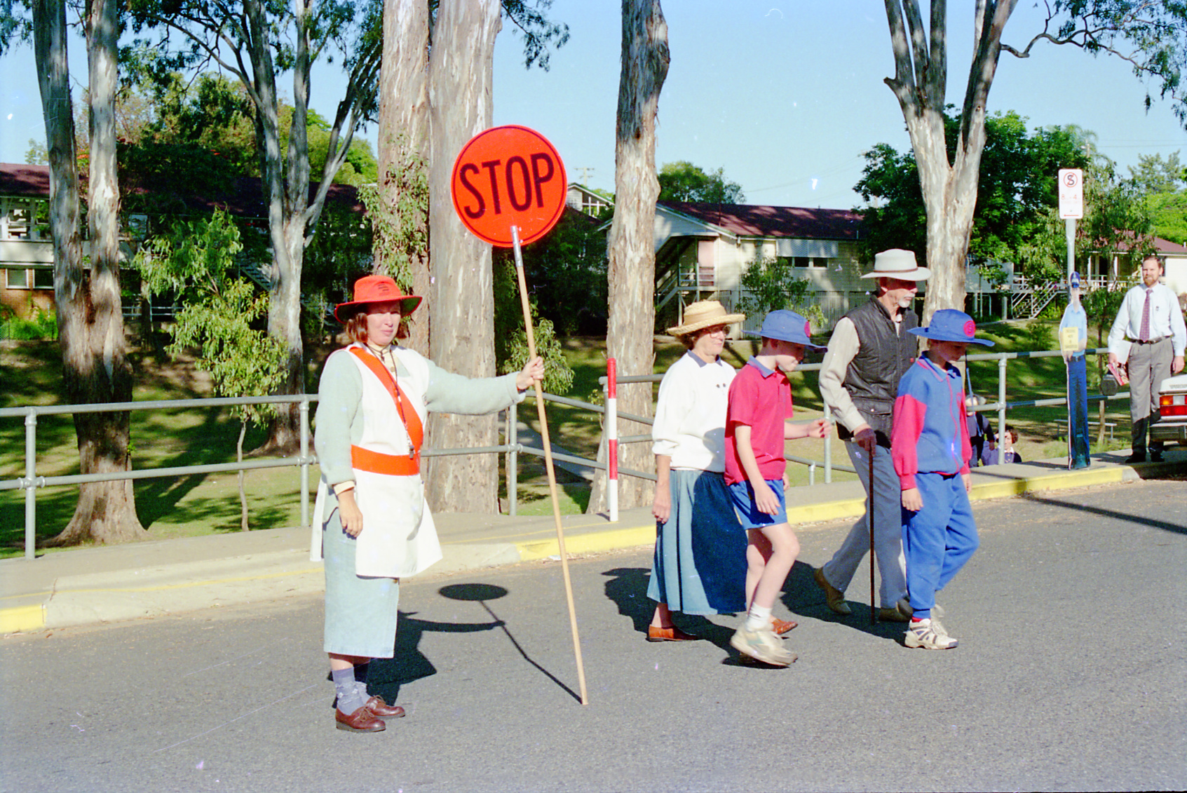 Lollipop Lady at Sherwood State School - 1996