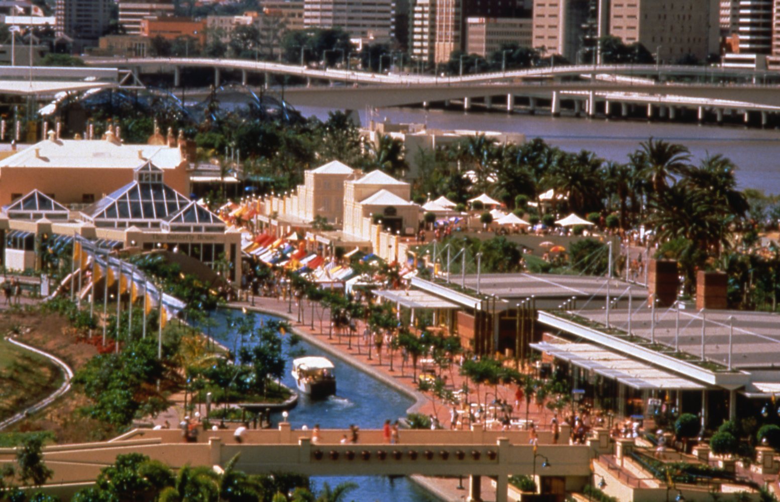 Aerial View of South Bank Parklands - 1996