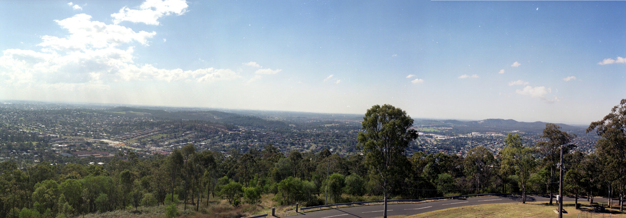 Panorama View from Mount Gravatt Summit Lookout, looking east - 1989