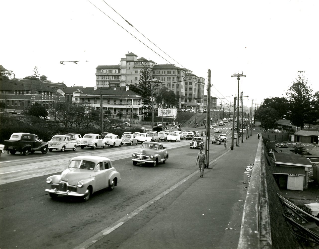 Traffic on Bowen Bridge Road - Herston - 1959