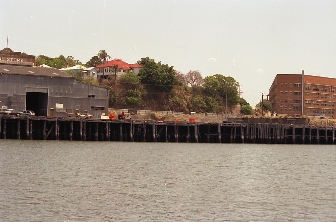 Woolstore from Brisbane River - Teneriffe