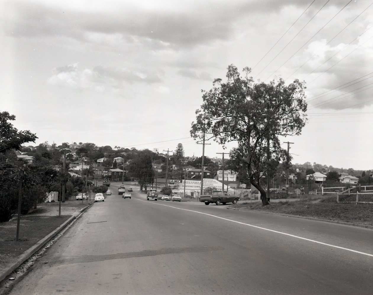Indooroopilly looking down Moggill Road from Stanley Street towards Keating Street