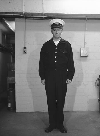 Tram Conductor Wearing New Uniform 1961