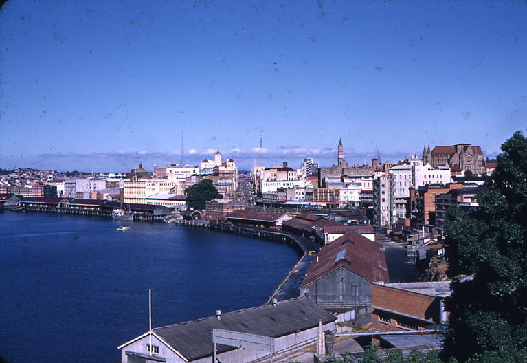 View of City and Wharves from Story Bridge