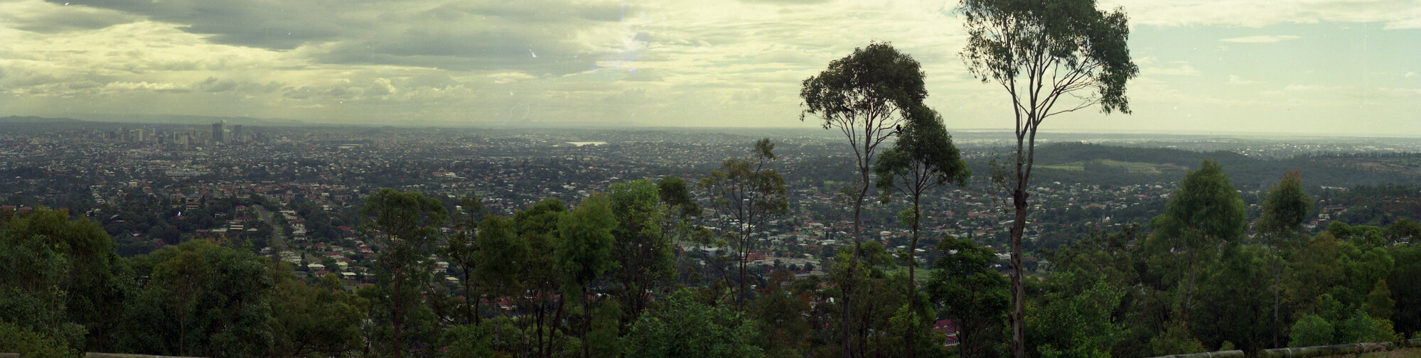 Panorama View from Mount Gravatt Lookout looking north.