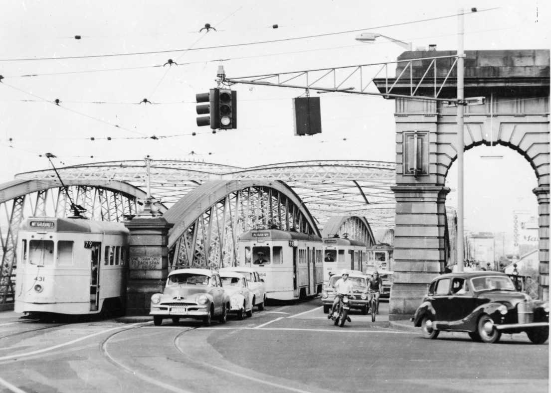 Traffic on Victoria Bridge - North Quay - 1964