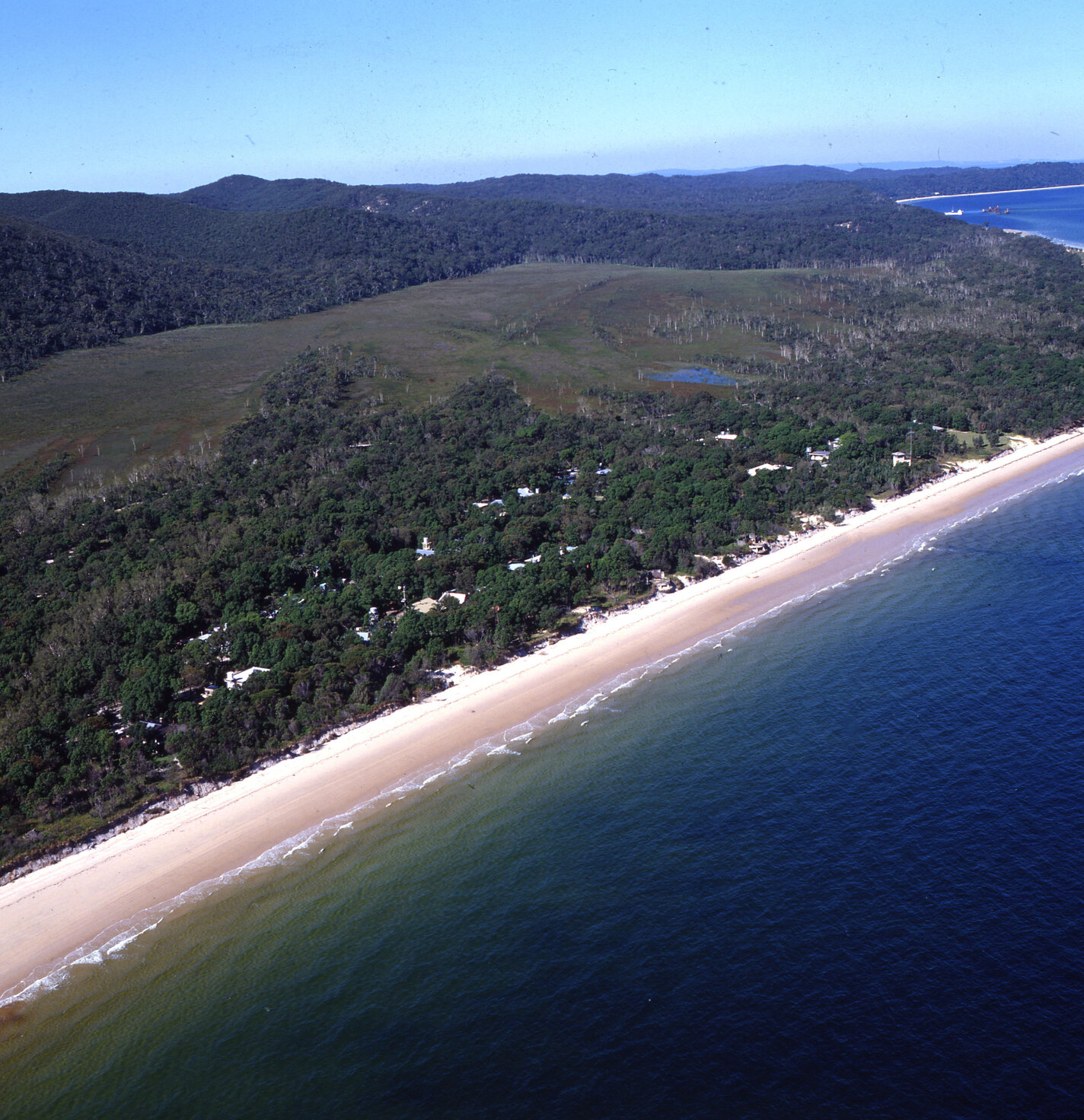 Aerial View of Cowan Cowan - Moreton Island - 1990