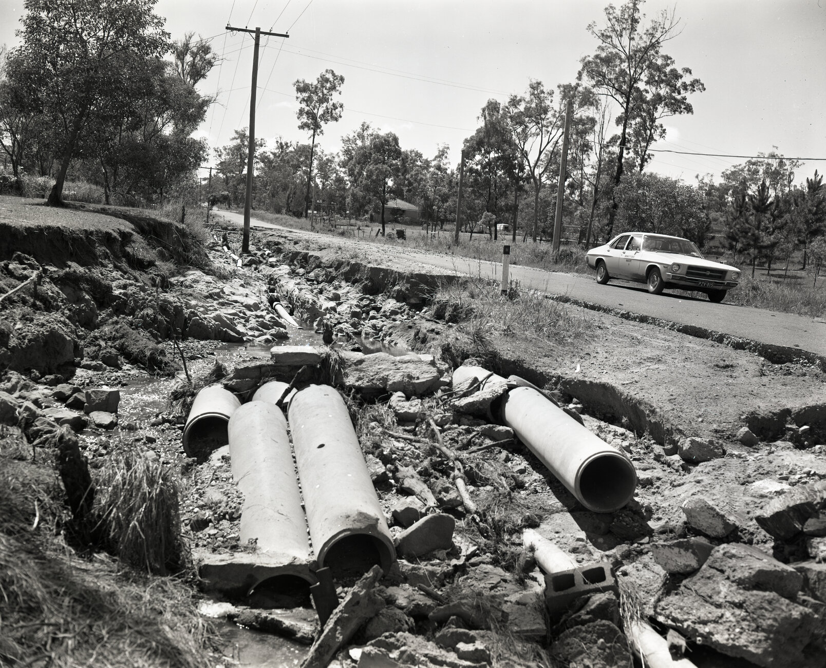 1974 Flood Damage to Waterford Street - Ellen Grove.