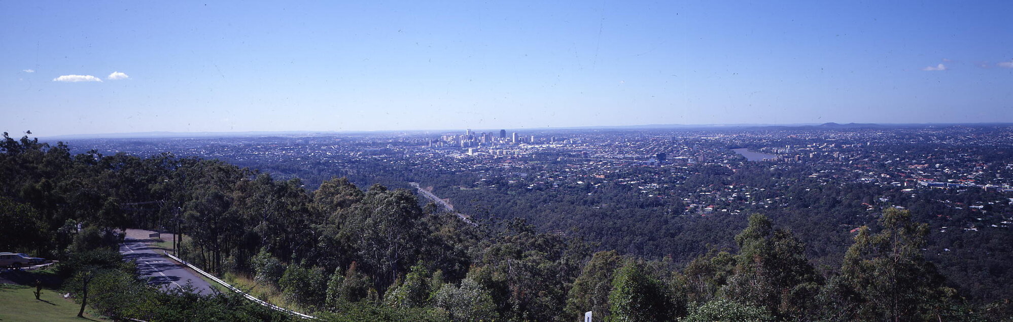 View Towards City from Mt Coot-tha Lookout
