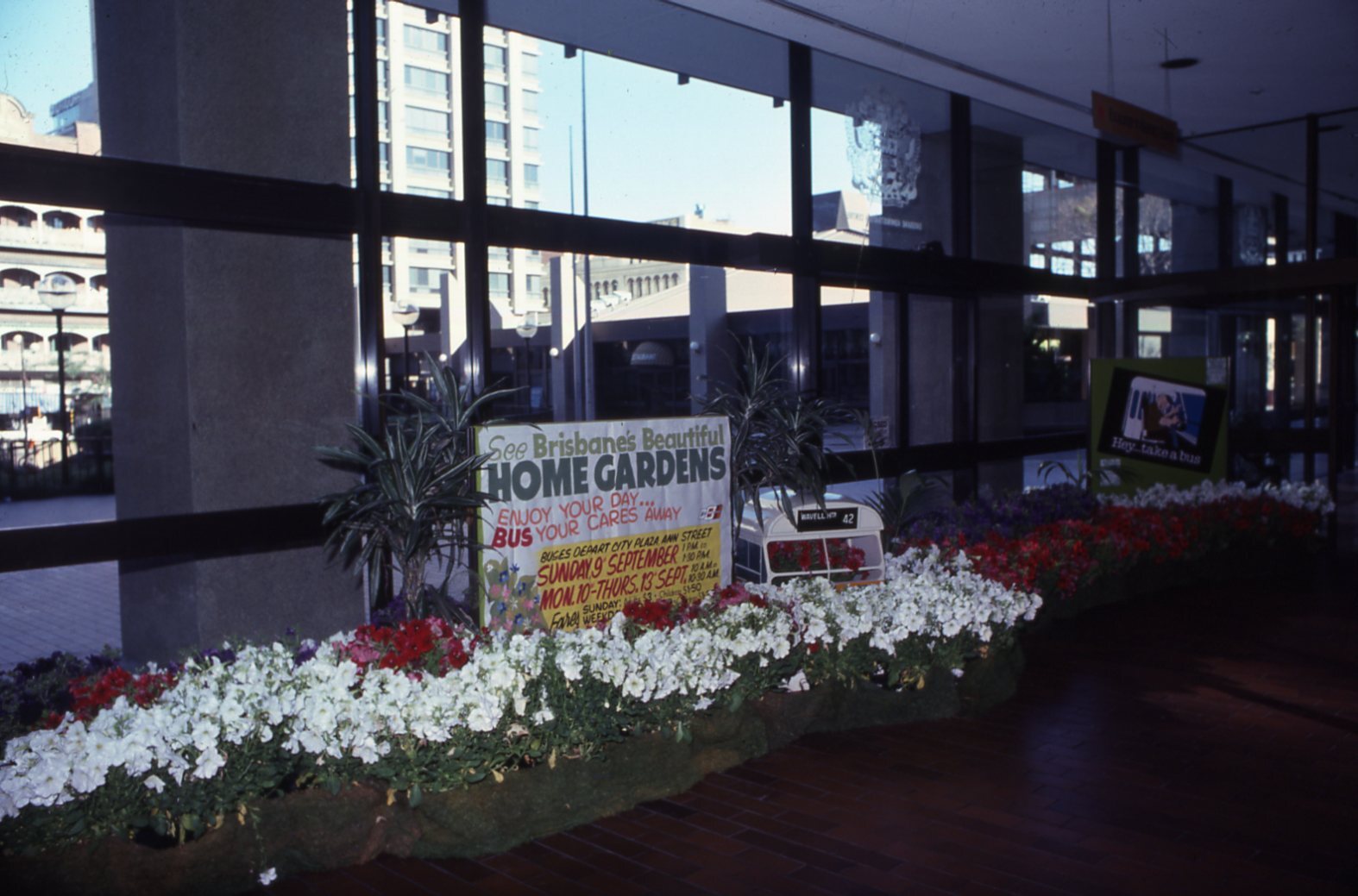 Brisbane Transport Home Gardens Bus Tours Display - Brisbane Administration Centre Foyer - 1982