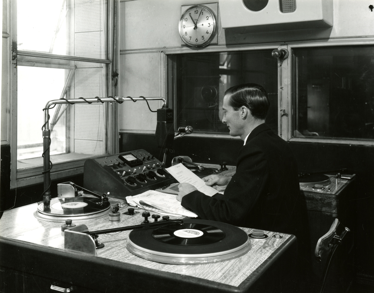 Studio at 4BK Radio - 1961