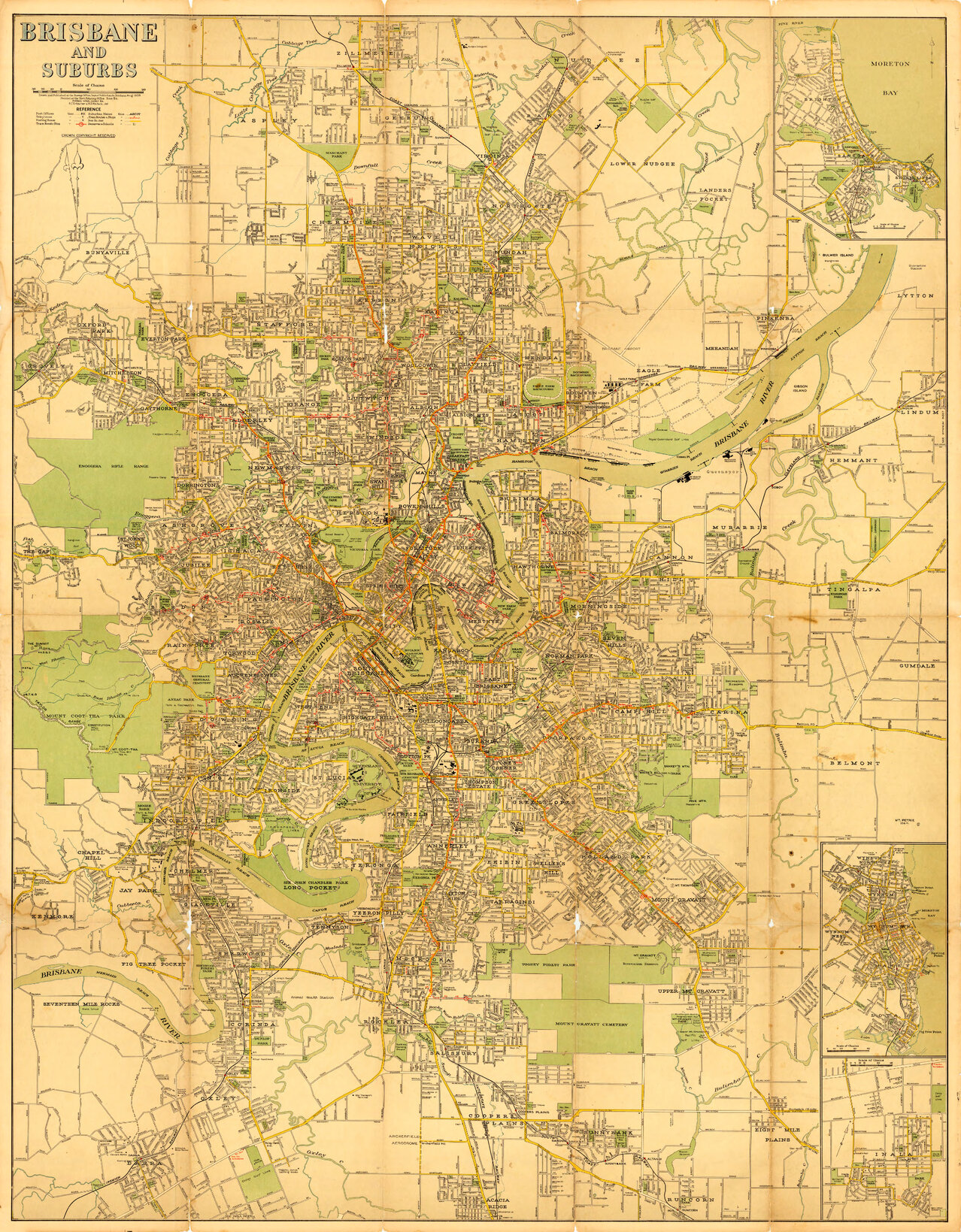 Brisbane and Suburbs Street Map - 1959