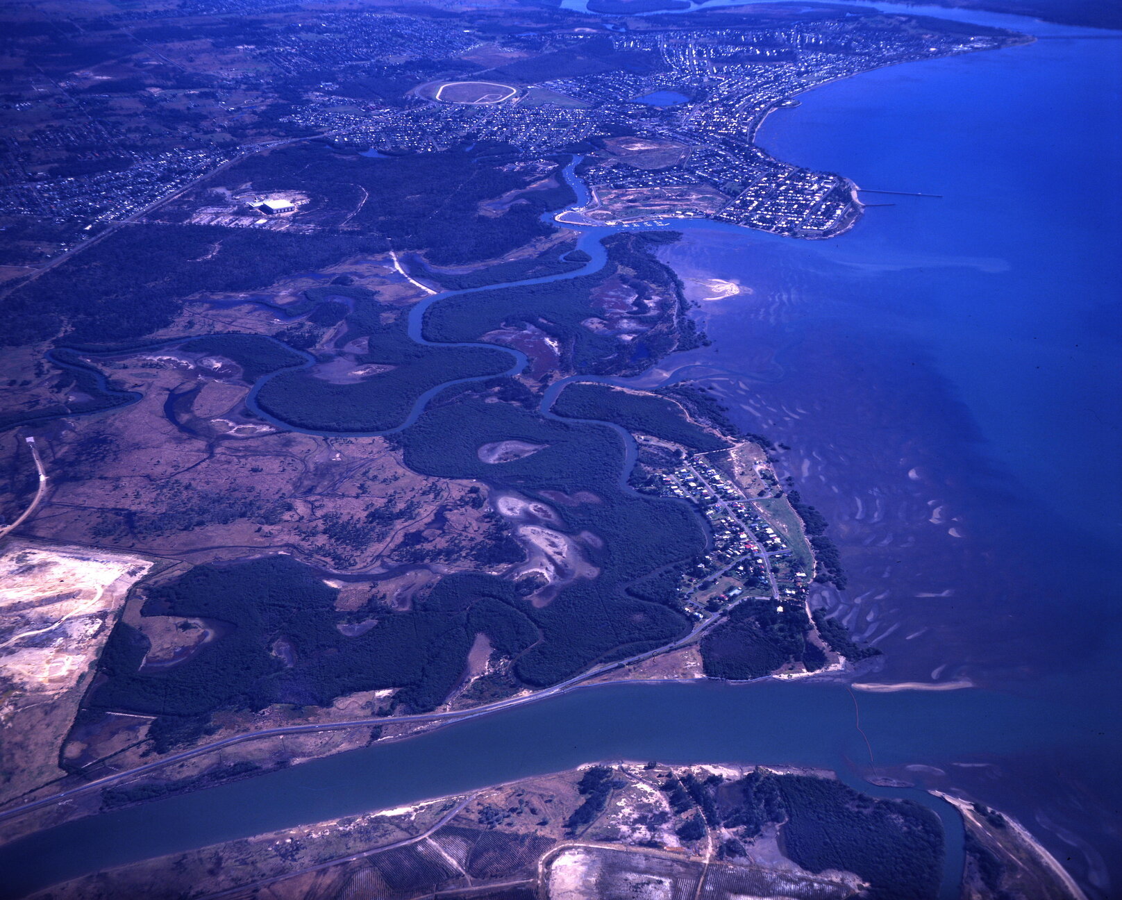 Aerial View of Nudgee Beach - 1986