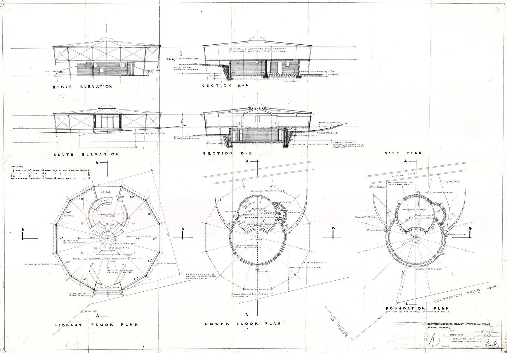 Plans Former Toowong Library Building Coronation Drive 