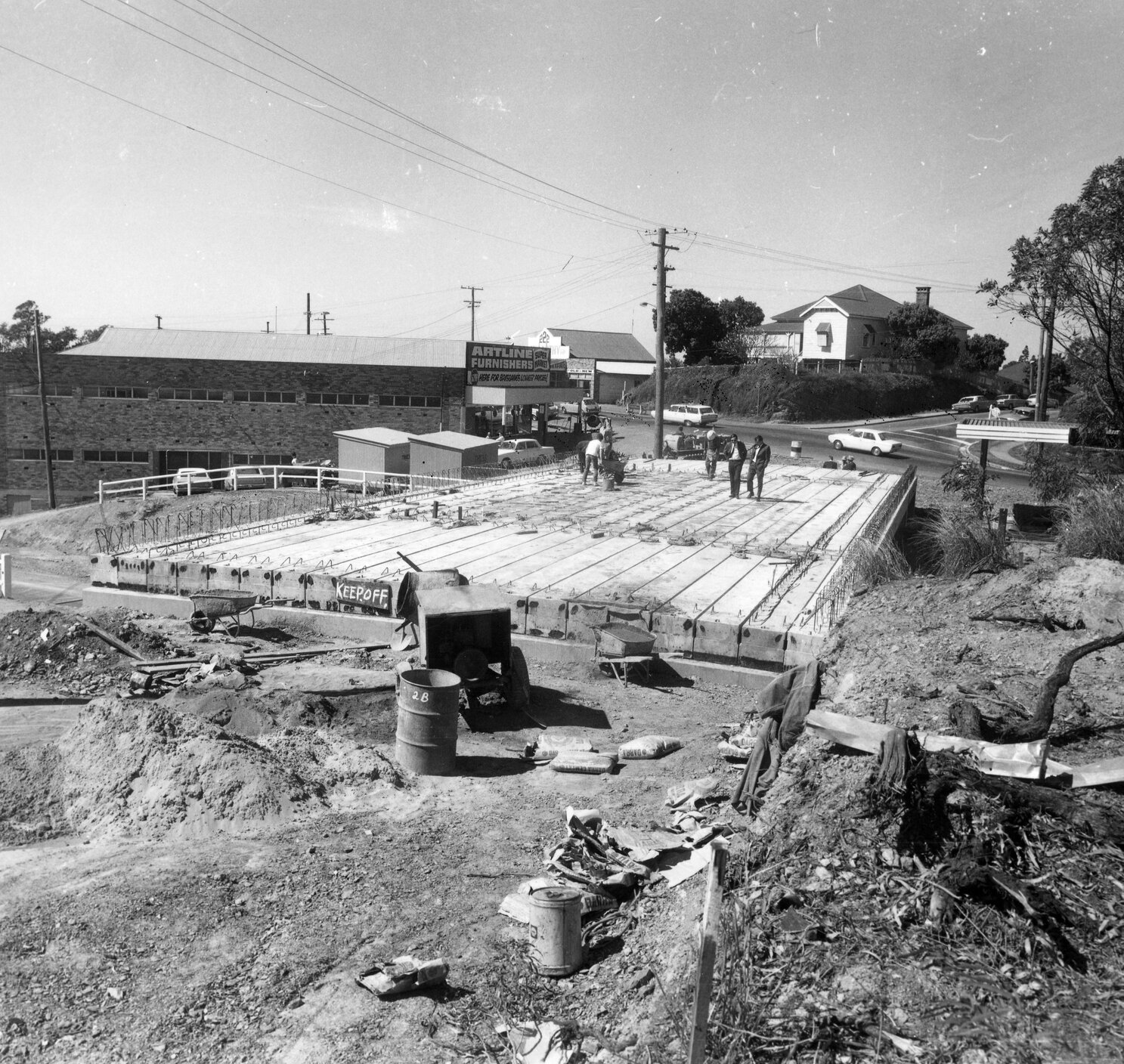 Taringa Bypass Under Construction - c1960