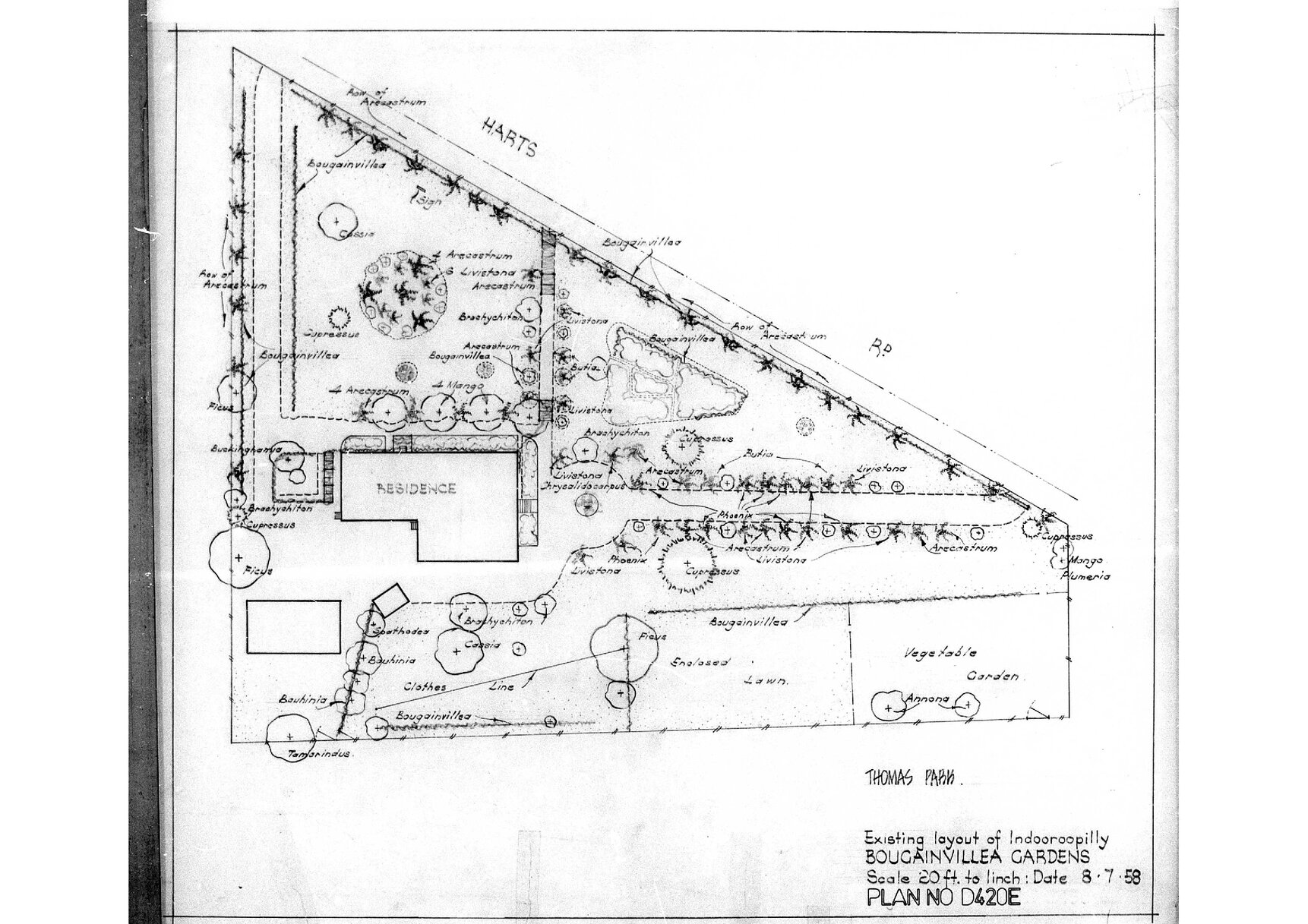 Sir John Chandler Park Plans - 1948-1984