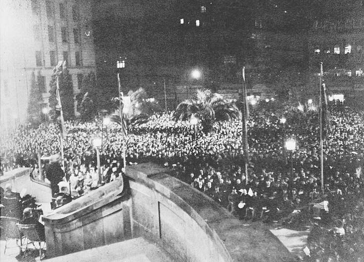 Celebrations in Anzac Square for VE Day - 1945