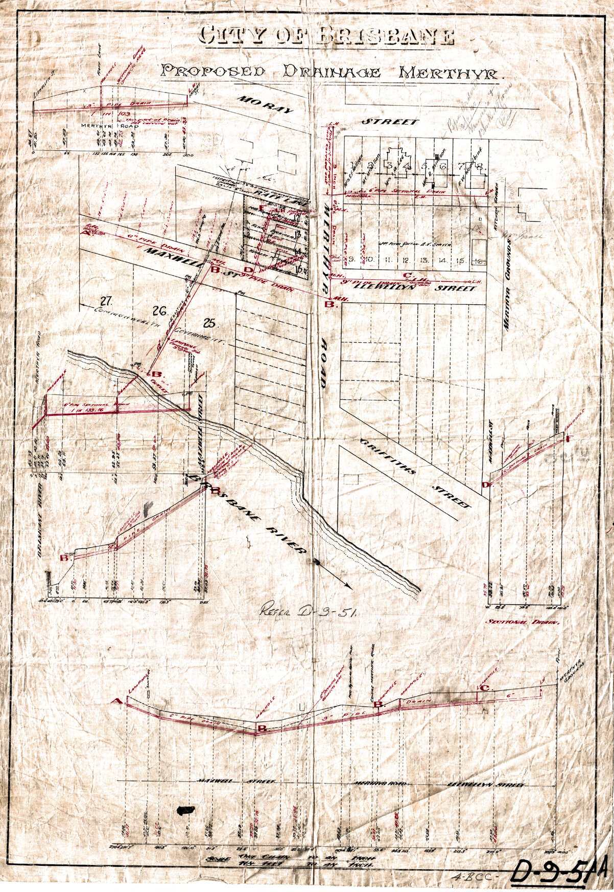 Merthyr Road proposed drainage, New Farm