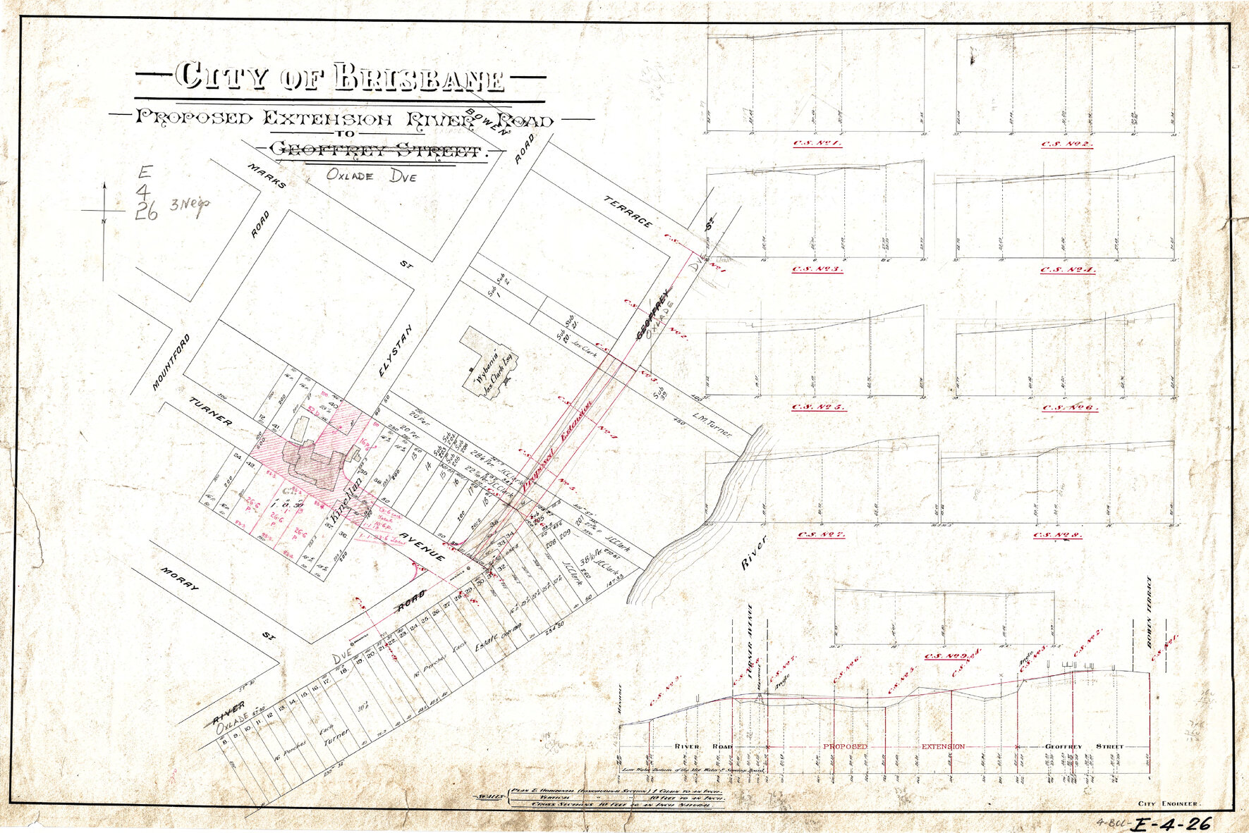 Proposed Extension Oxlade Drive from Moray Street to Bowen Terrace, New Farm