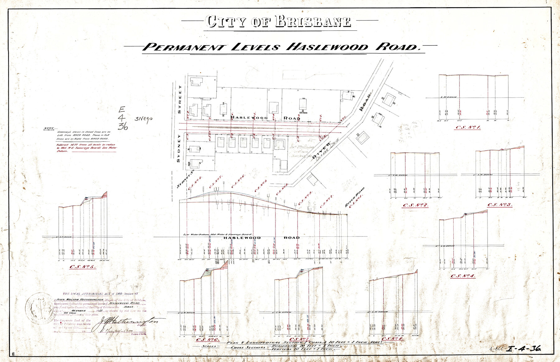 Haslewood Road showing buildings, New Farm - 1917