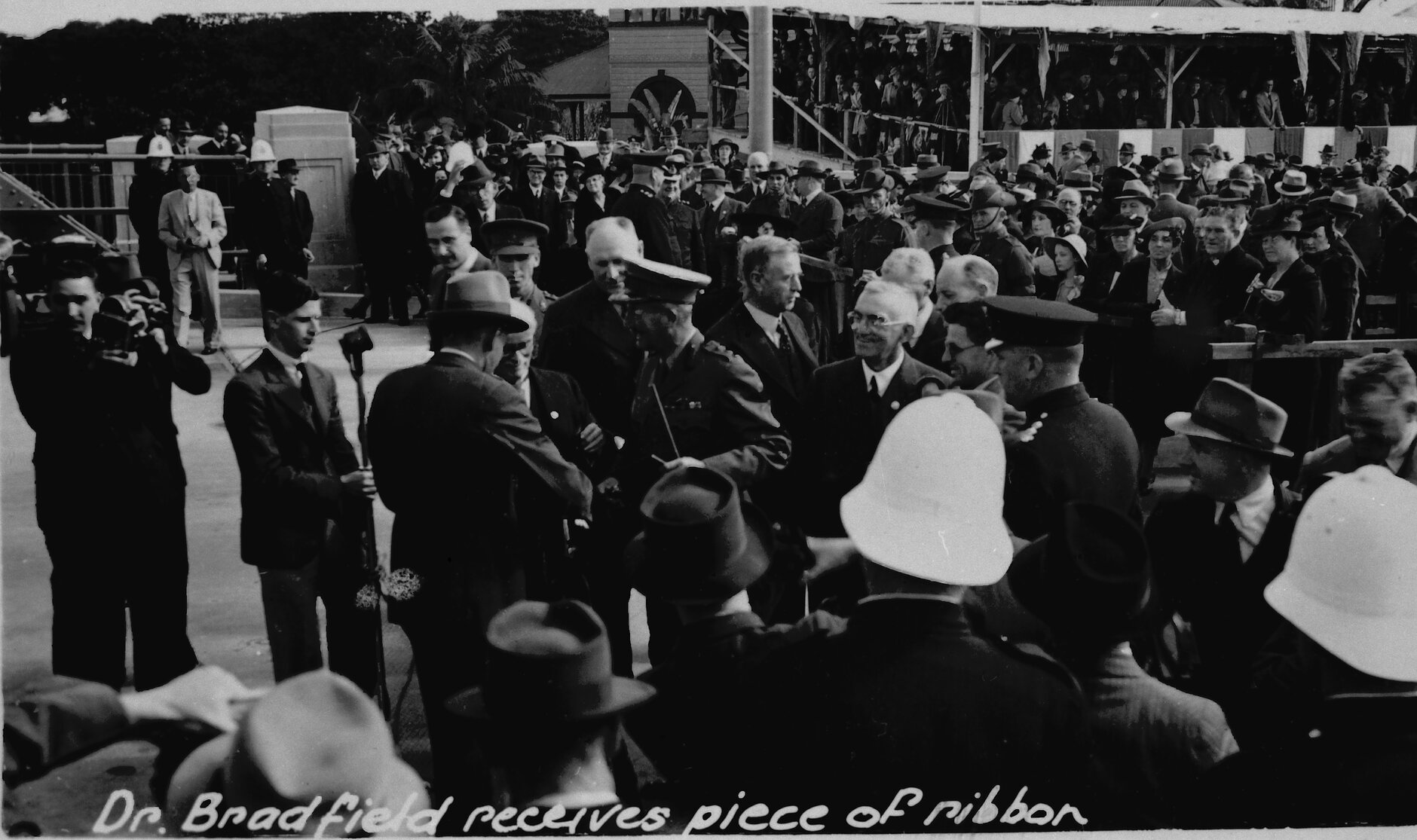 Story Bridge Opening - Dr. Bradfield Receiving Opening Ribbon - 1940
