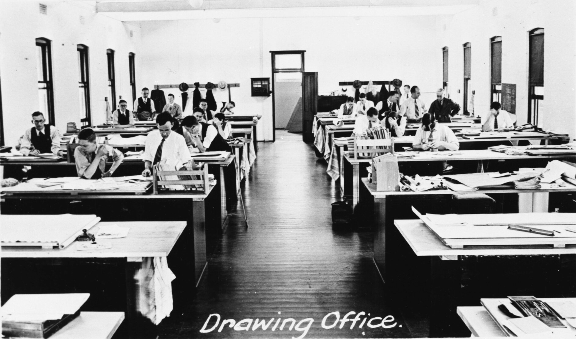 Story Bridge Design Team - Drawing Office - 1930