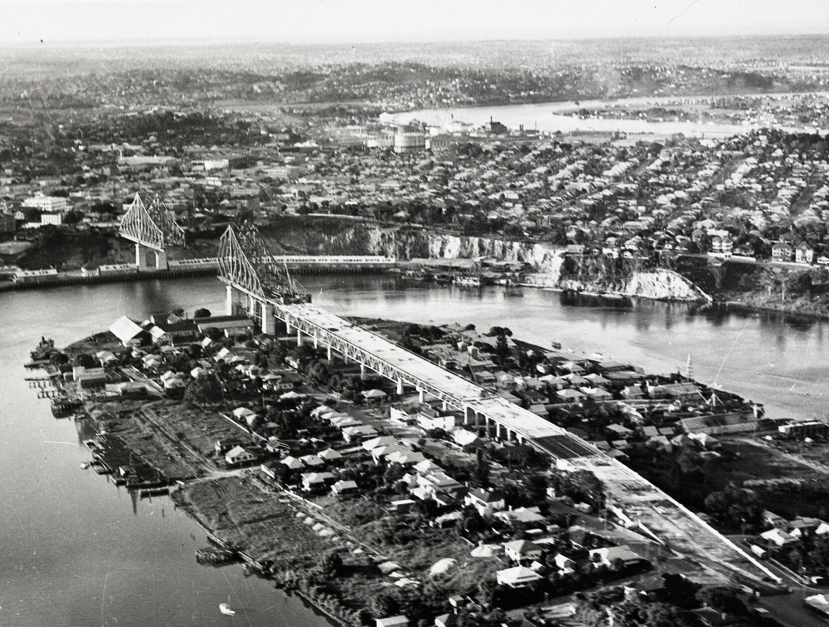 Construction of Story Bridge - Aerial View - 1935
