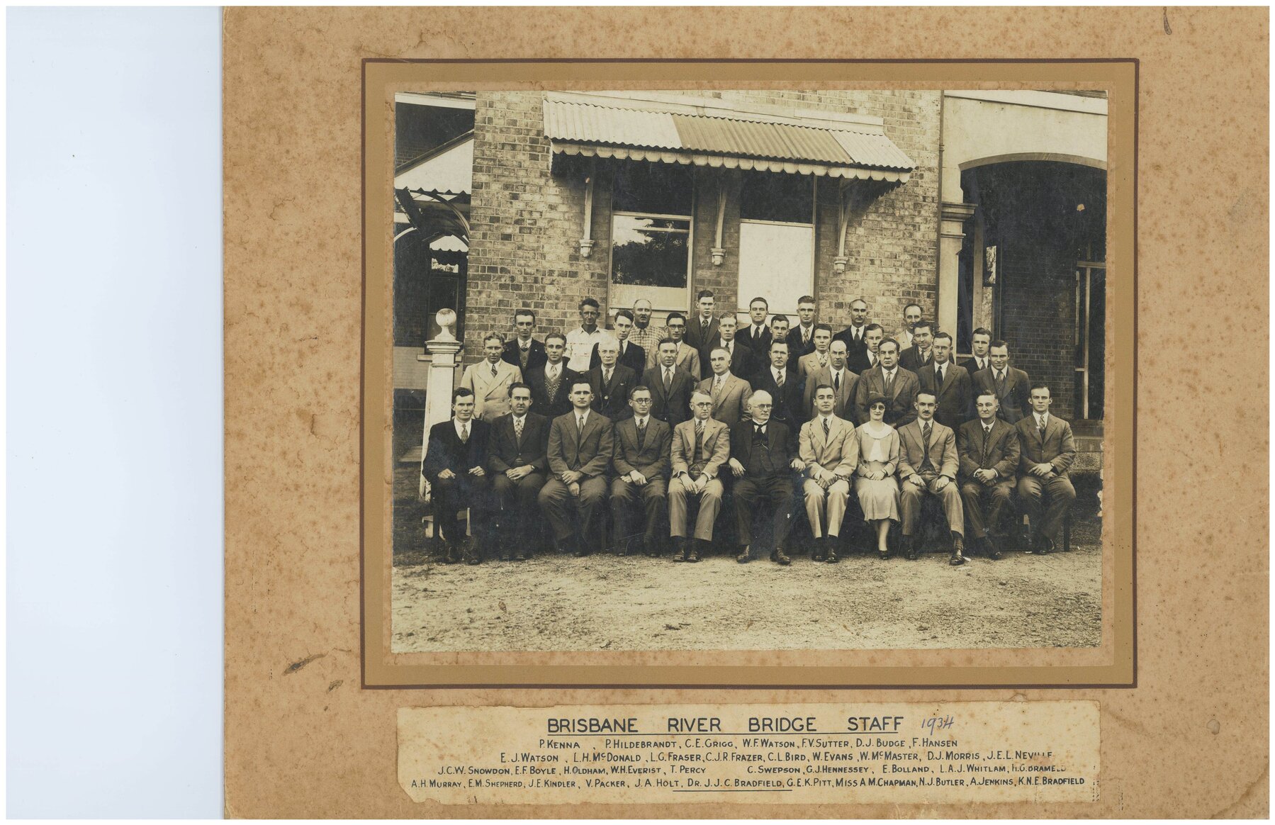 Story Bridge - Brisbane River Bridge Staff 1934