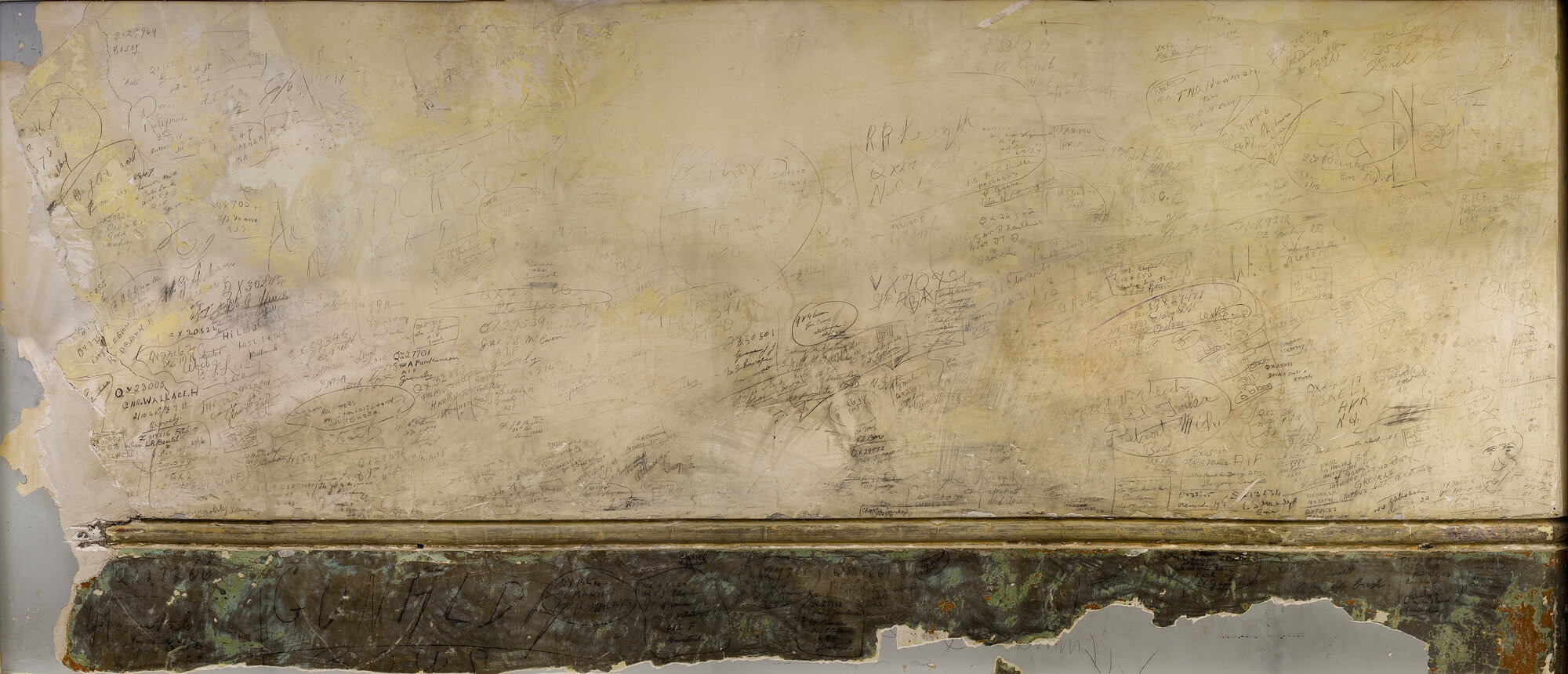 Soldier's Wall - signatures in City Hall from servicemen during WWII - 2009