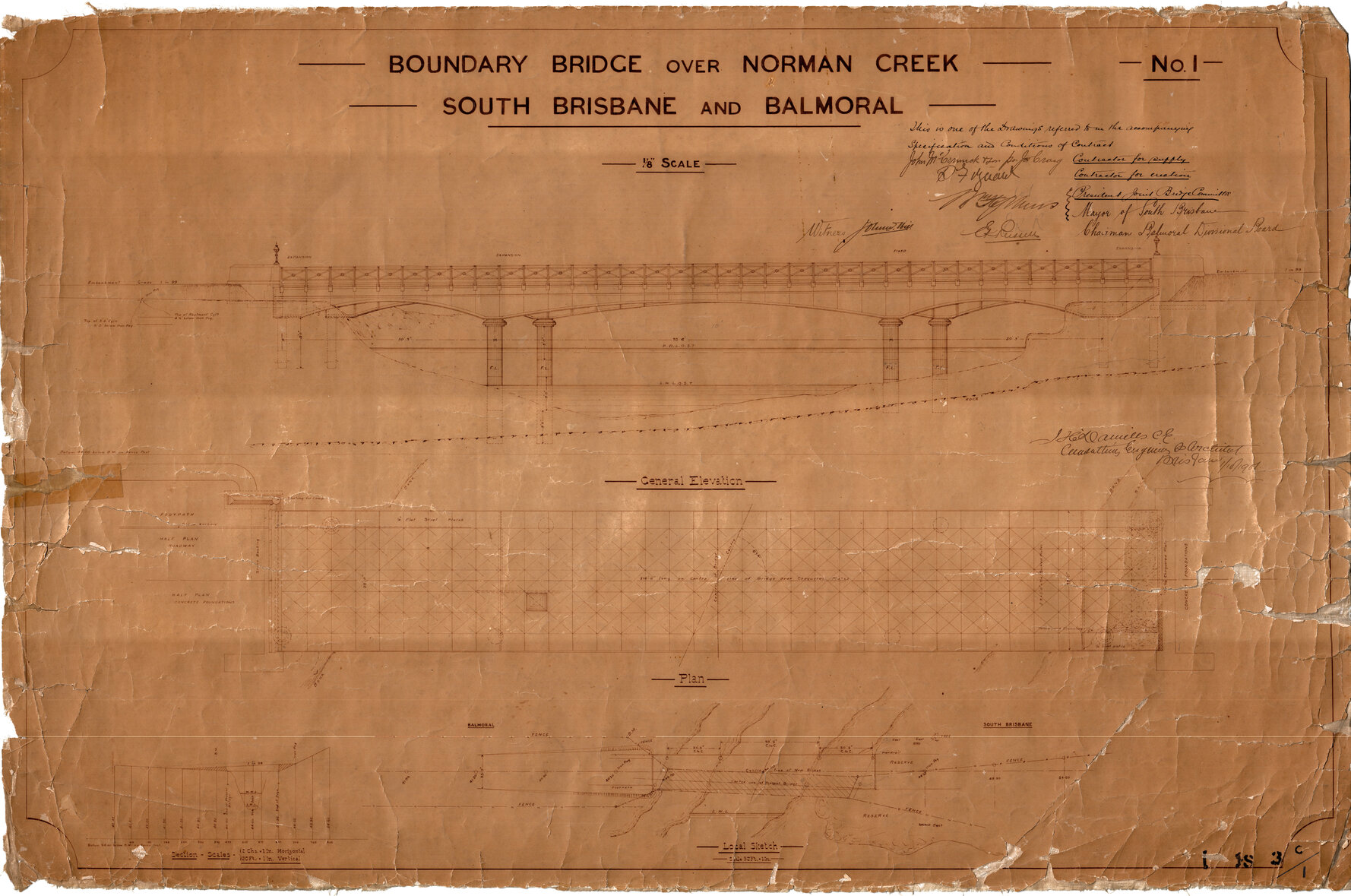 Norman Creek Bridge, 1901:1907, 1947 - 1964