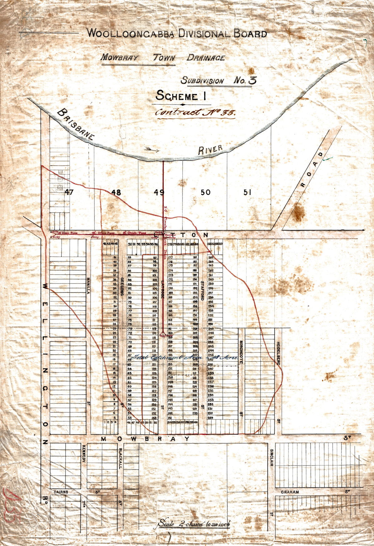 Mowbray Town Drainage Plan c1890
