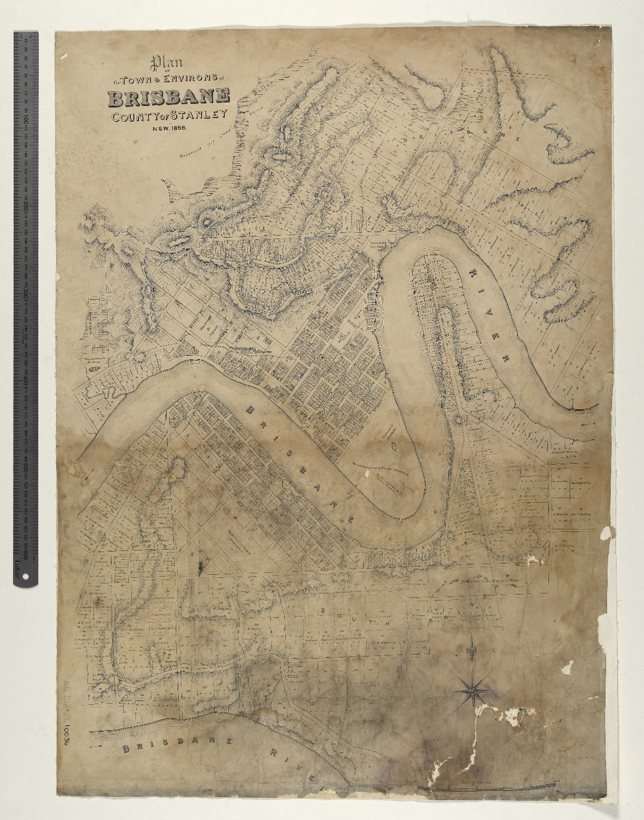Brisbane parish map  showing property owners 1858