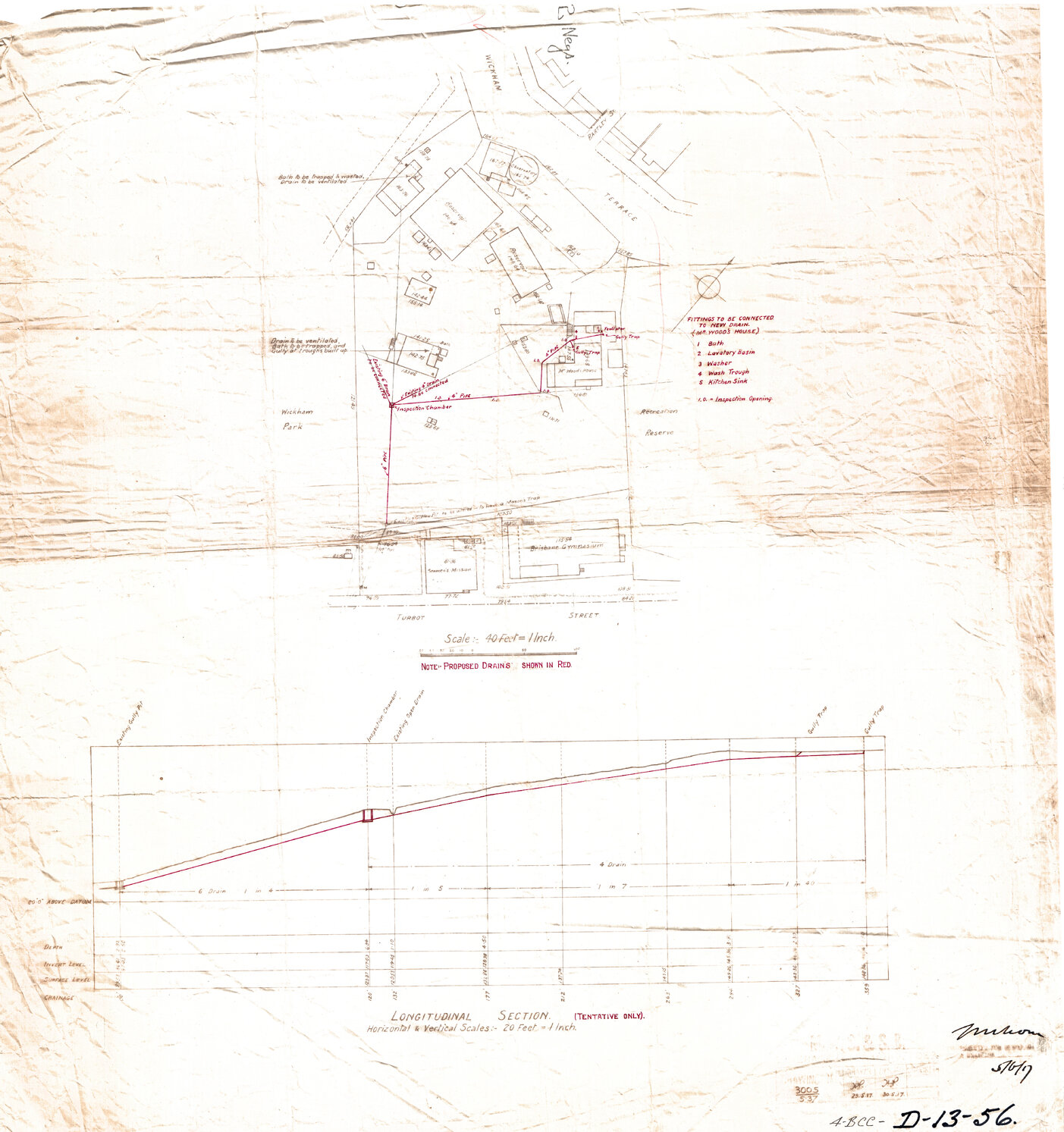 Proposed drainage, Spring Hill - 1917