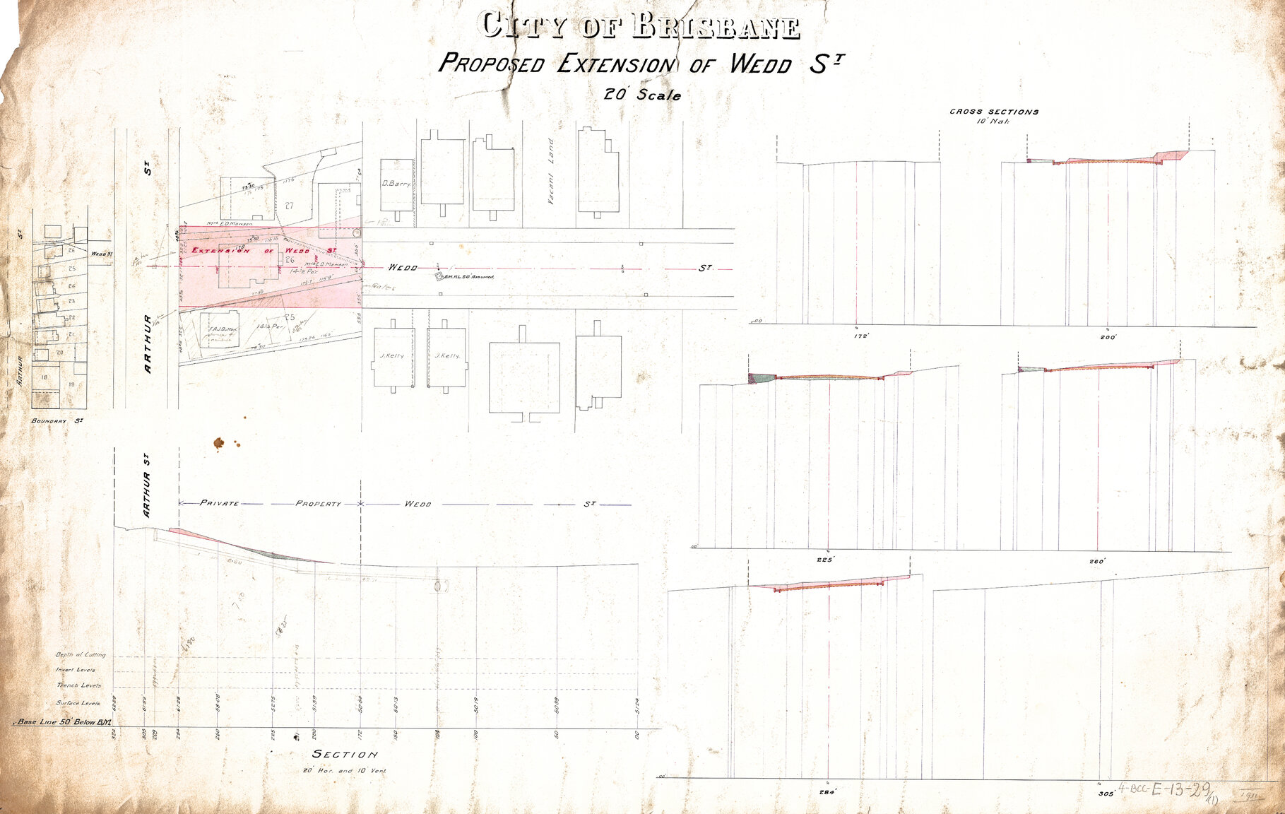 Proposed extension of Wedd Street to Torrington Street, Spring Hill - 1911