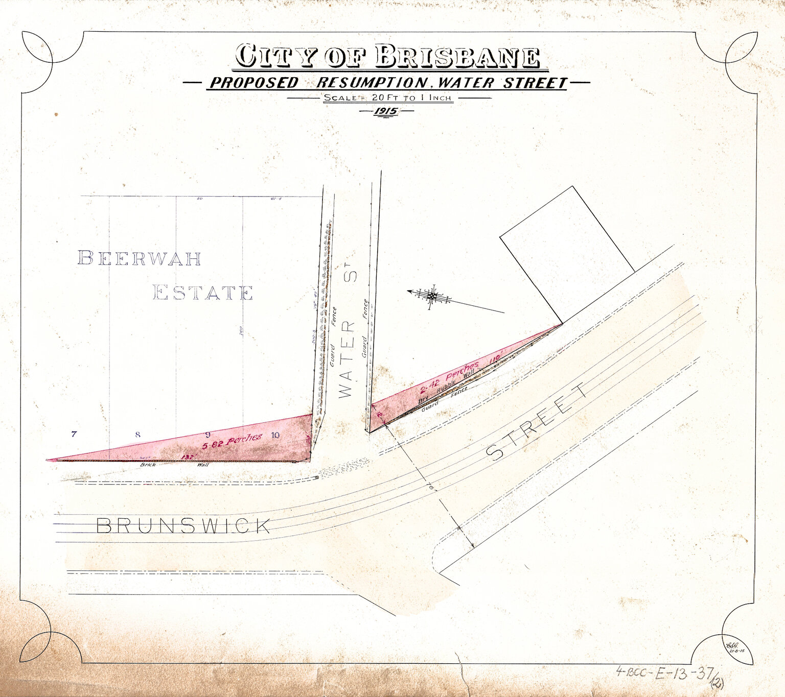 Proposed resumption for corner of Brunswick and Water Street, Fortitude Valley - 1915