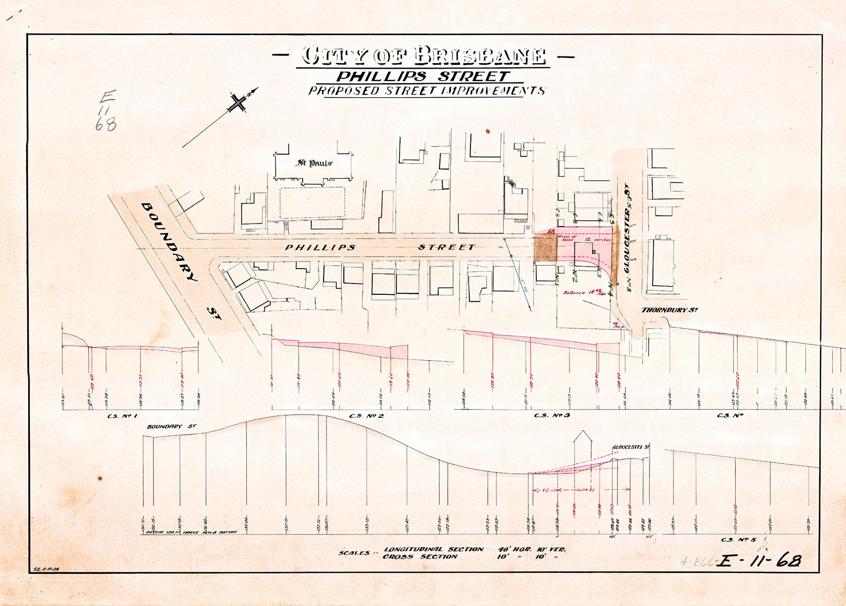 Proposed street improvements -  Phillips Street, Spring Hill - 1924