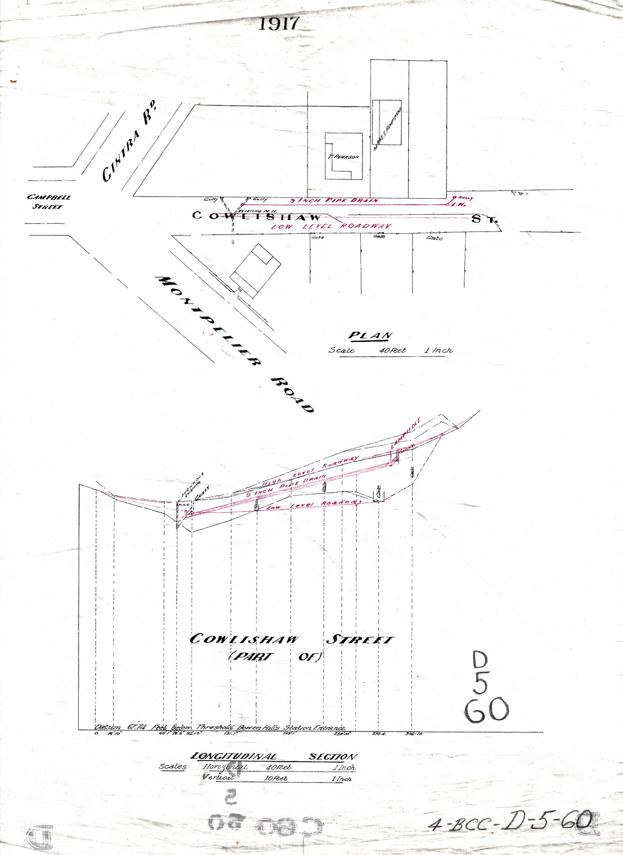 Drainage for Cowlishaw Street, Bowen Hills - 1917