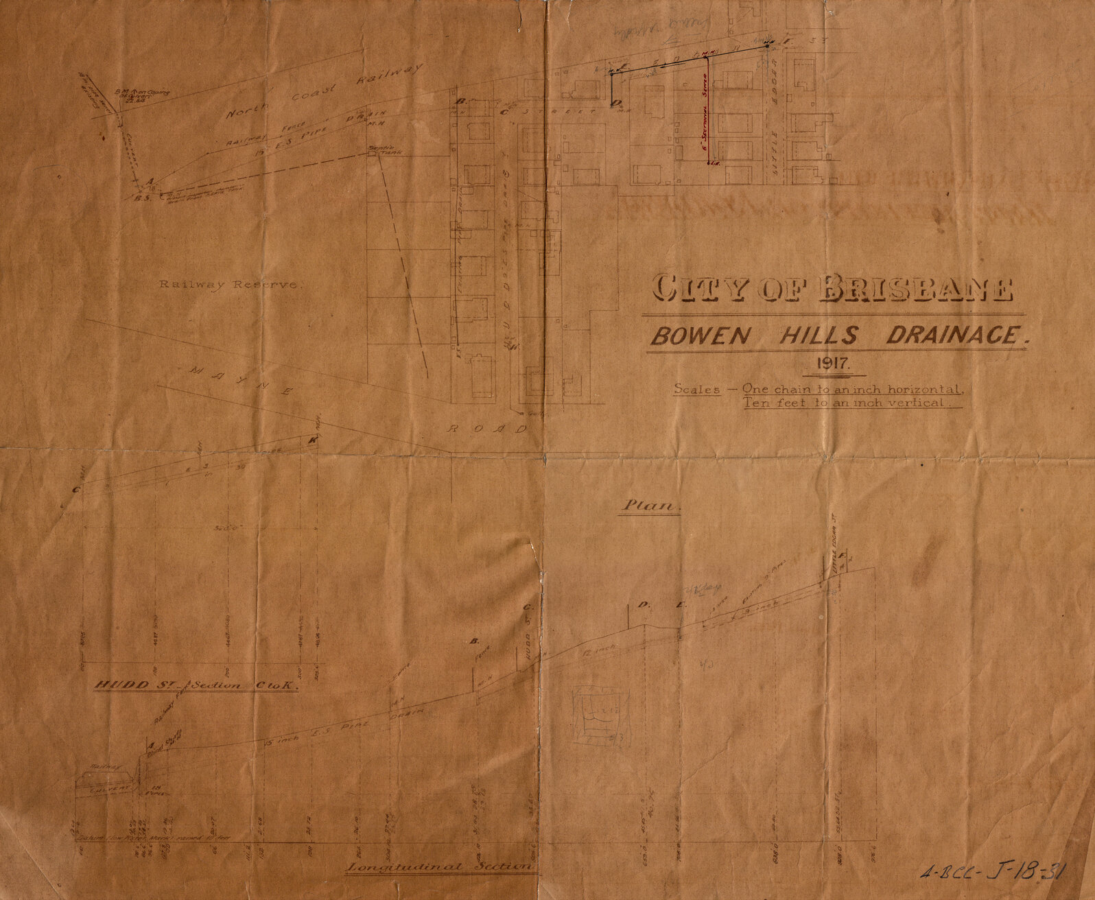 Drainage of Edgar, Hudd and Hazelmont Streets, Bowen Hills - 1917