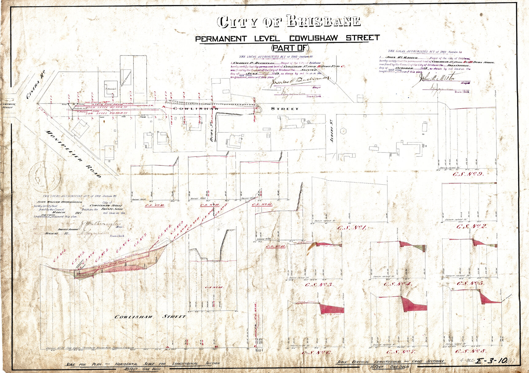 Permanent level Cowlishaw Street, Bowen Hills - 1917