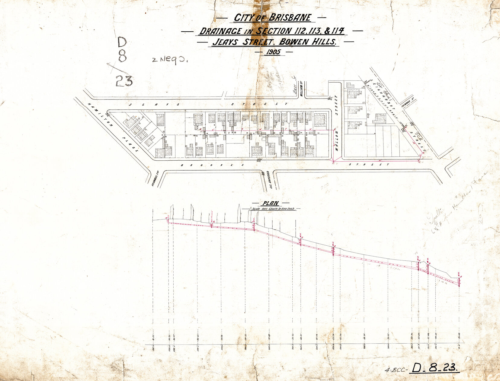 Jeays Street drainage, Bowen Hills - 1905