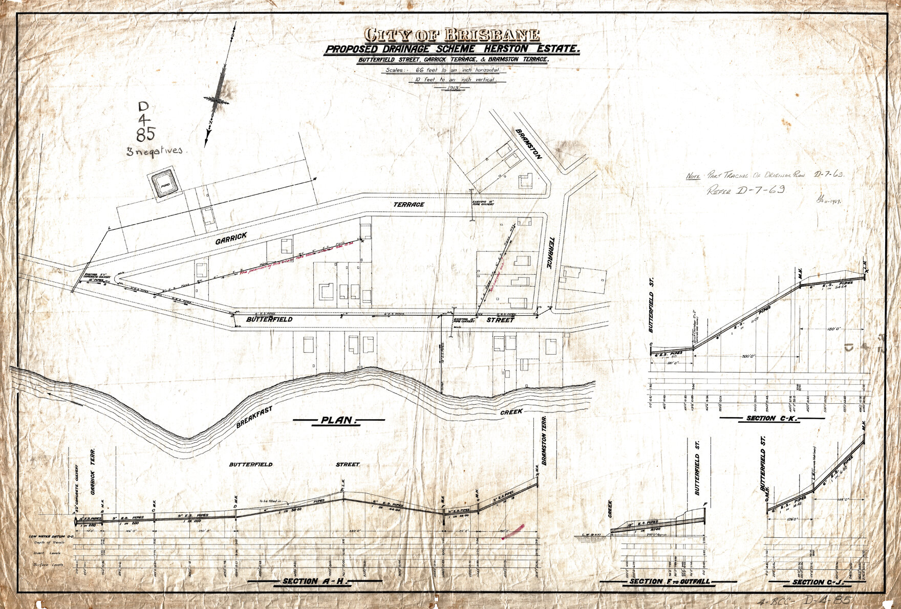 Proposed drainage scheme of Herston Estate, Bowen Hills - 1913