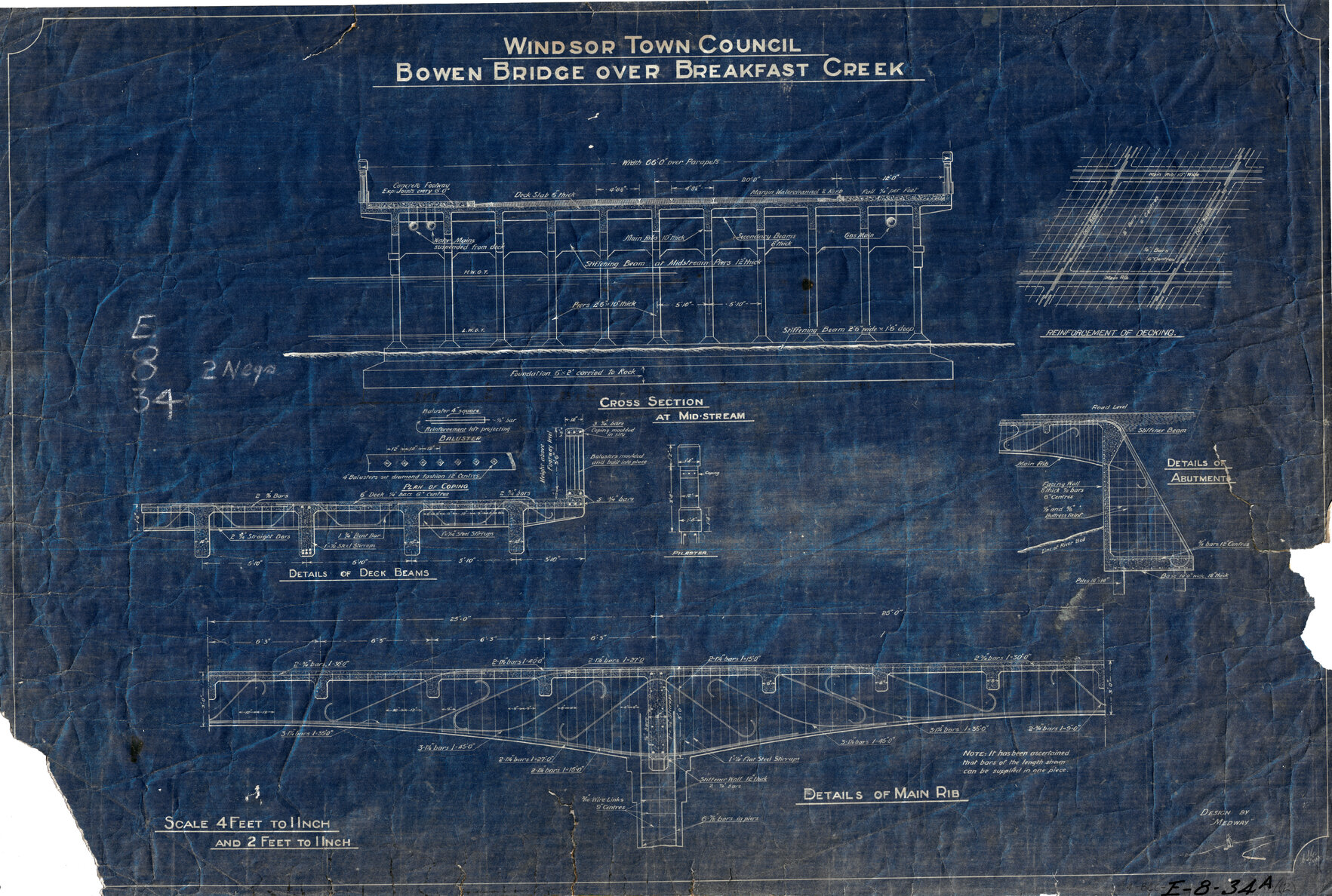 Plan of Bowen Bridge over Breakfast Creek, Windsor and Bowen Hills