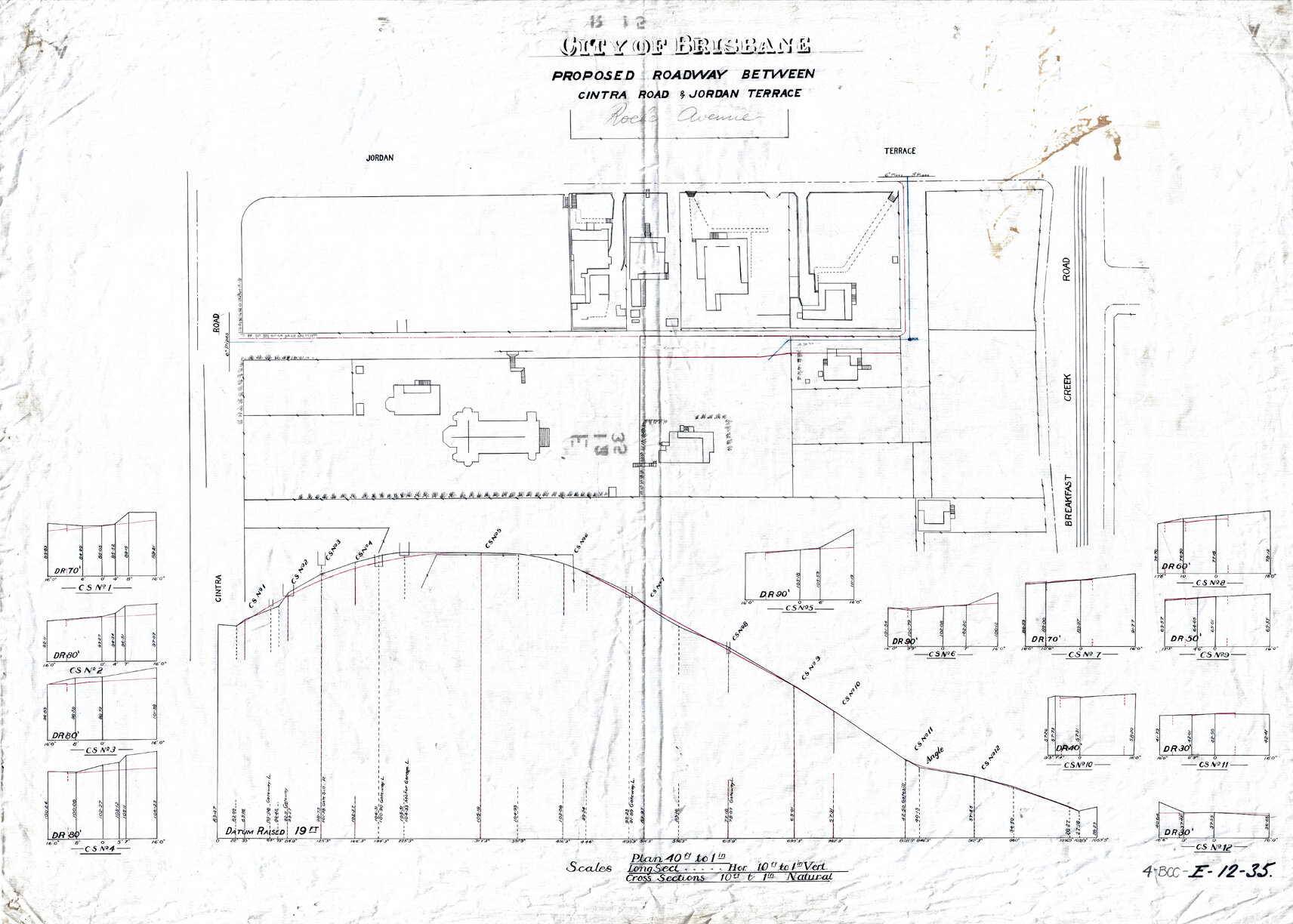 Proposed roadway between Cintra Road and Jordan Terrace