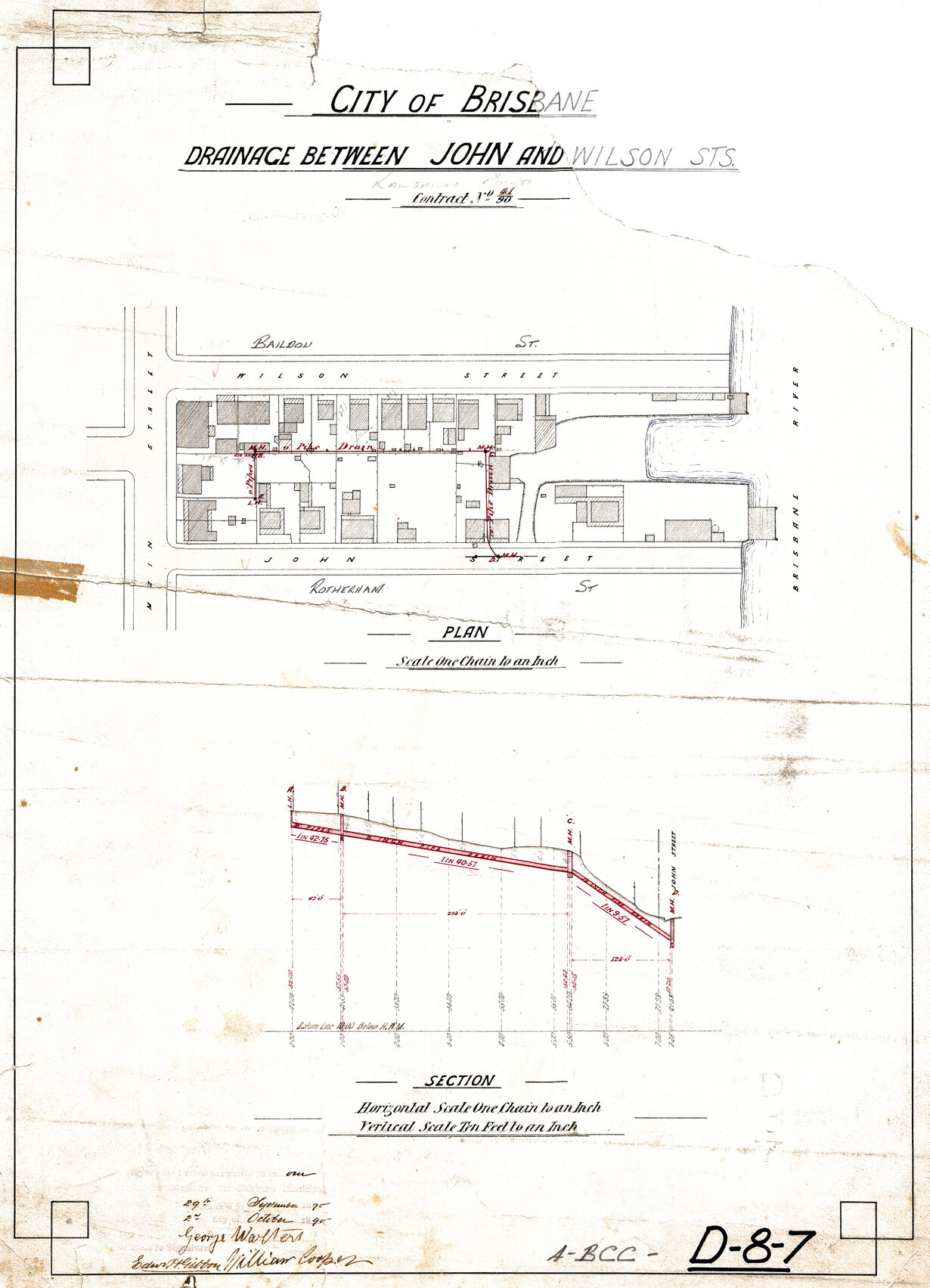 Drainage between Baildon and Rotherham Street, Kangaroo Point  - 1890