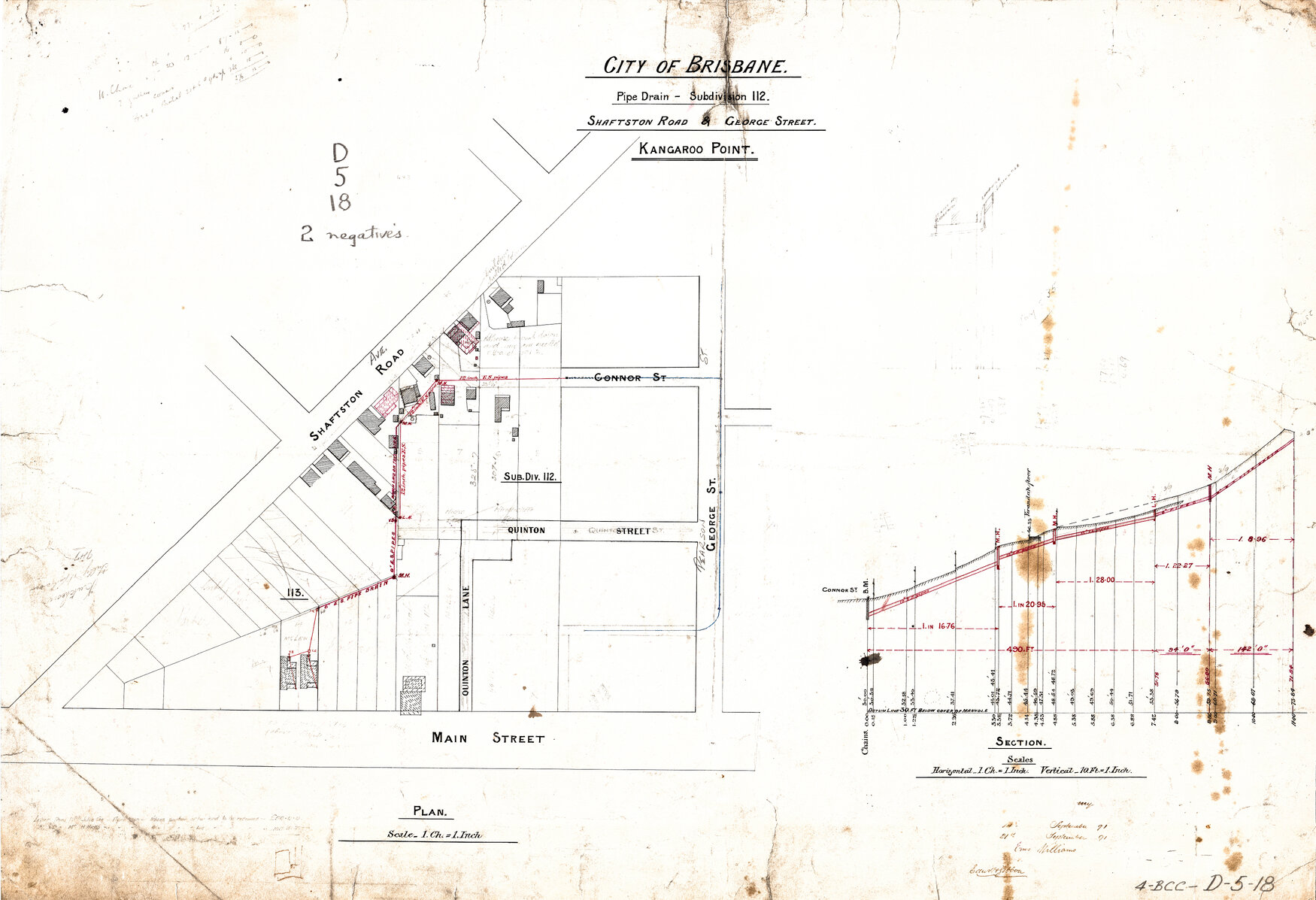 Pipe drain - Shafston Avenue and Pearson Street, Kangaroo Point - 1891
