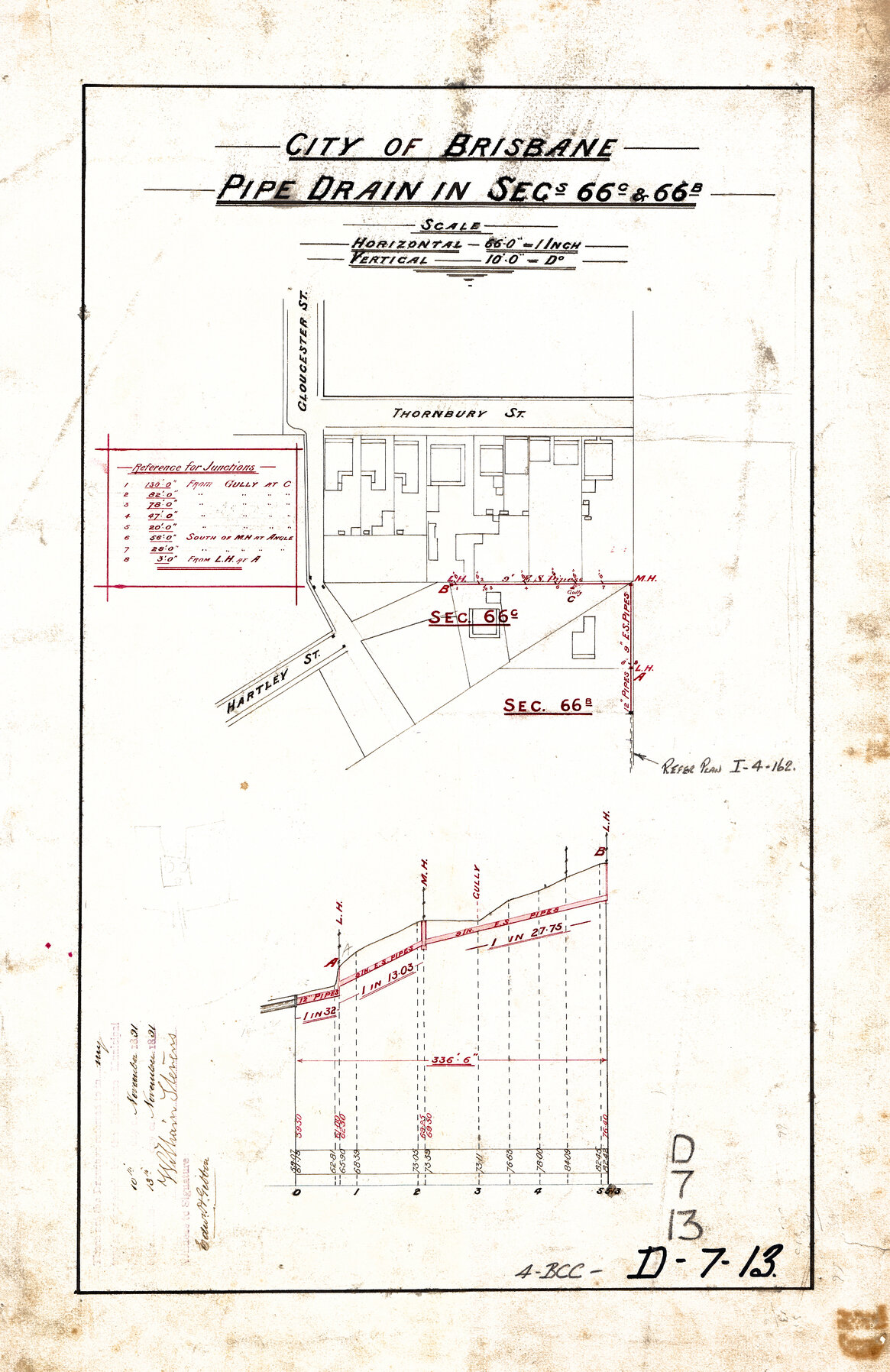 Pipe drain near Thornbury and Hartley Street, Spring Hill - 1891