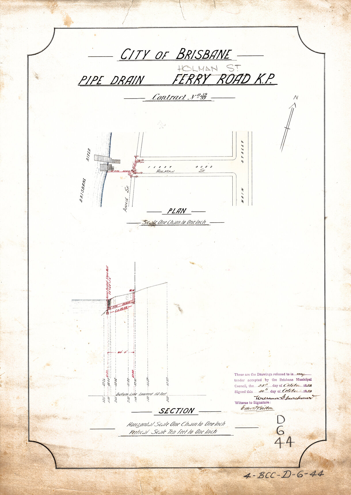 Pipe drain Ferry Road, [now Holman Street], Kangaroo Point - 1889